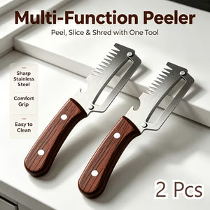 2pcs Multifunctional Stainless Steel Vegetable Peeler