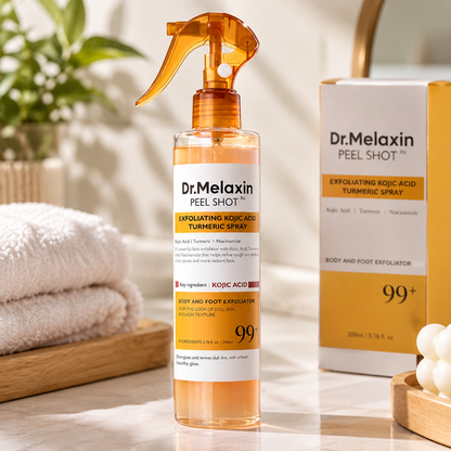 Kojic Acid Turmeric Exfoliating Spray – Body & Foot Glow | بخاخ الكوجيك أسيد والكركم لتقشير وتفتيح البشرة
