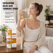 Kojic Acid Turmeric Exfoliating Spray – Body & Foot Glow | بخاخ الكوجيك أسيد والكركم لتقشير وتفتيح البشرة