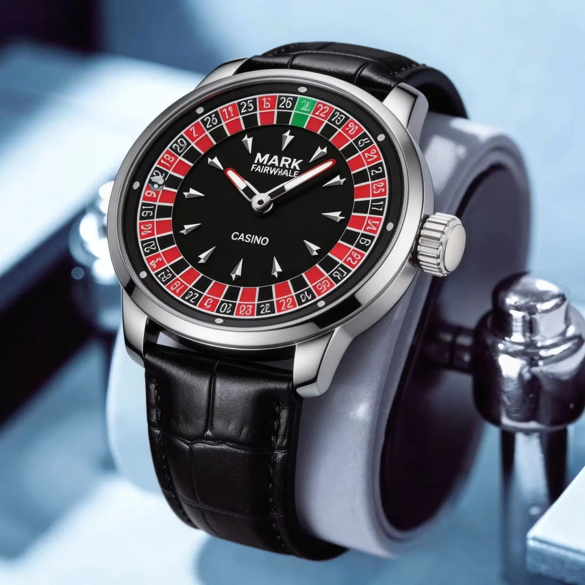 🎰 MARK Roulette Dial Watch – Luxury Casino-Inspired Men’s Watch ساعة MARK بتصميم الروليت