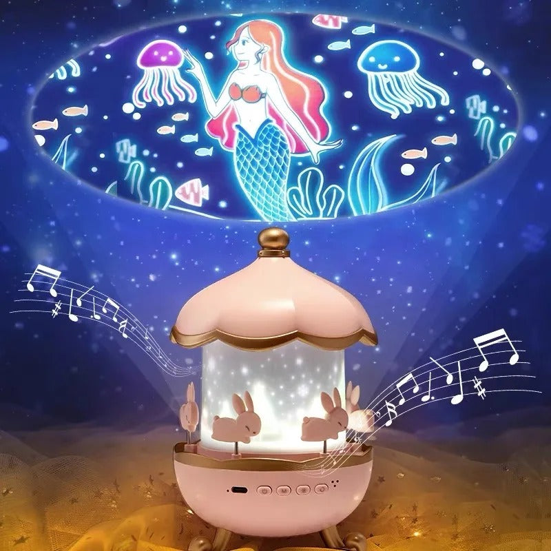 🌟 **Pink Castle Star Projector للأطفال | مصباح نجوم وموسيقى 360° للبنات** 💗