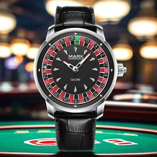 🎰 MARK Roulette Dial Watch – Luxury Casino-Inspired Men’s Watch ساعة MARK بتصميم الروليت