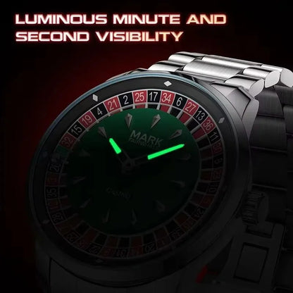 🎰 MARK Roulette Dial Watch – Luxury Casino-Inspired Men’s Watch ساعة MARK بتصميم الروليت