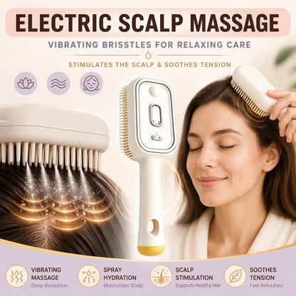 STEAM HAIR BRUSH WITH FREE HAIR OIL فرشاة شعر بالبخار مع زيت شعر مجاناً