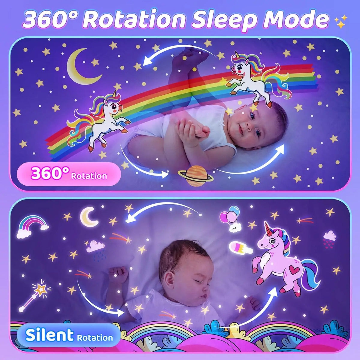🌟 **Pink Castle Star Projector للأطفال | مصباح نجوم وموسيقى 360° للبنات** 💗