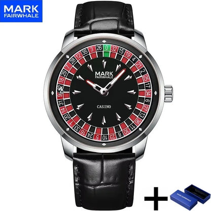 🎰 MARK Roulette Dial Watch – Luxury Casino-Inspired Men’s Watch ساعة MARK بتصميم الروليت