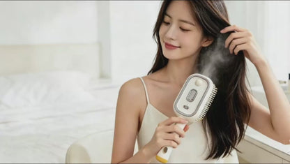 STEAM HAIR BRUSH WITH FREE HAIR OIL فرشاة شعر بالبخار مع زيت شعر مجاناً